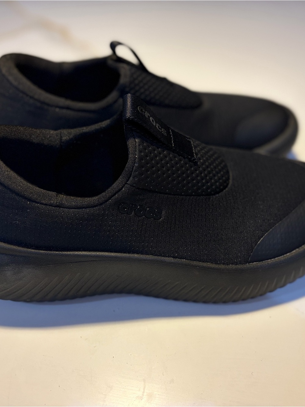 Crocs On-The-Clock Work Slip-On Shoes Black Unisex Comfort Clogs Size M7/W9